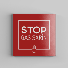 "STOP GAS SARIN" Elaboración de iconos y diseño de folleto divulgativo. Manual y desarrollo. Design, Design editorial, e Design de pictogramas projeto de Grethel Balladares - 24.06.2018