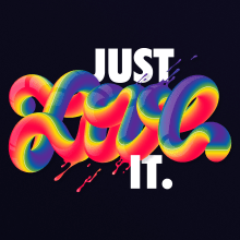 #Pride2018 #JustLOVEit.. Un projet de Illustration traditionnelle, Design graphique, T, pographie, Illustration vectorielle, Dessin et Illustration numérique de Joan Adrover - 25.06.2018