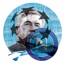 Ilustración Carlo Ancelotti. Un proyecto de Ilustración de retrato de Luis Fernando Montosa Merayo - 03.07.2018