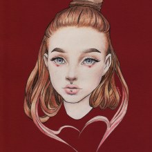 Sandra Illustration. Un proyecto de Ilustración tradicional, Dibujo a lápiz e Ilustración de retrato de Ksenia - 10.09.2017