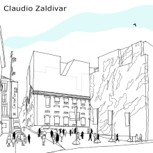 Caixa Forum Madrid. Arquitetura, Animação 2D, Criatividade, Desenho e Ilustração digital projeto de Claudio Zaldivar Araujo - 07.07.2018