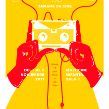 Semana de Cine Colombiano de Caliwood a La Habana. Ilustração tradicional, Design gráfico, Caligrafia, e Design de cartaz projeto de Tinti Nodarse - 09.10.2017