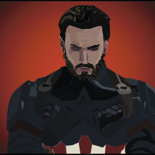 Capitan America: Infintiy Wars (Avengers). Graphic Design project by Raúl Lucas Herreros - 07.19.2018