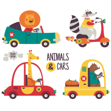 Animals & Cars. Vector Illustration project by Willian Quinto Benito - 07.24.2018