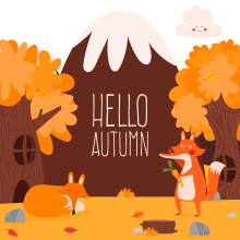 Hello autumn. Vector Illustration. Un proyecto de Ilustración vectorial de Willian Quinto Benito - 24.07.2018