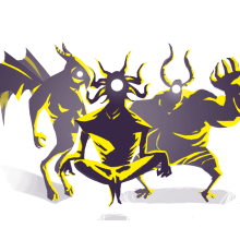 The demon kid and the three beggars (Character concept art). Un proyecto de Diseño de personajes, Ilustración digital y Concept Art de Felipe Vasconcelos - 03.08.2018