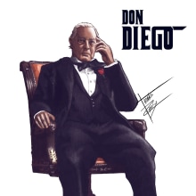Don Diego. Digital Illustration, and Portrait Illustration project by Thomás Reynoso Vazquez - 08.06.2018