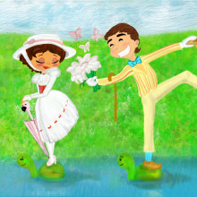 Mary Poppins. Mi proyecto para Ilustración de Libros Infantiles. Digital Illustration project by Rebeca Dávila Ortiz - 08.07.2018