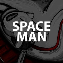 SpaceMan Illustration. Esboçado, Ilustração digital, e Concept Art projeto de Ariel Espinoza - 09.08.2018