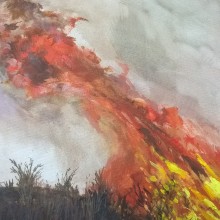 Luchando contra el fuego.  Óleo sobre lienzo.. Artes plásticas, e Pintura projeto de Amador Sevilla García - 15.08.2017