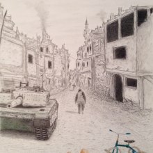 Ilustración sobre la guerra y la infancia. Un proyecto de Ilustración tradicional y Dibujo a lápiz de Paco Martínez - 04.08.2017