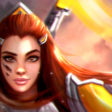 Brigitte. Traditional illustration, Drawing, Digital Illustration, and Video Games project by Natalia - 08.20.2018