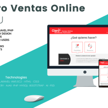 CLARO VENTAS ONLINE . Desenvolvimento Web projeto de Edgardo Flores - 23.08.2018