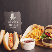 Fitness Burger Branding. Direção de arte, Br, ing e Identidade, e Design gráfico projeto de Steven Medina - 26.08.2018