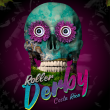 Afiche Roller Derby. Een project van  Reclame,  Creativiteit y Posterontwerp van Dennis Saborio - 25.08.2018