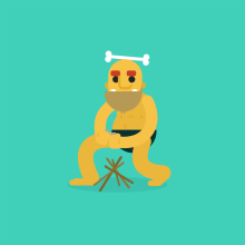 Hombre de cromañón. Motion Graphics, Film, Video, TV, Animation, Character Design, Graphic Design, Video, Rigging, Character Animation, Vector Illustration, and 2D Animation project by Pintamones - 08.29.2018
