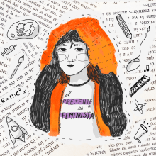 El presente es feminista. Traditional illustration, Drawing, and Digital Illustration project by Chiari Barese - 06.07.2018