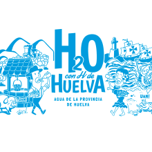 H2O con H de Huelva. Ilustração tradicional, Publicidade, Motion Graphics, Animação, Design de personagens, Design gráfico, Design de produtos, Serigrafia, Vídeo, TV, Animação 2D, Stor, e telling projeto de trapeciomucho - 02.06.2018