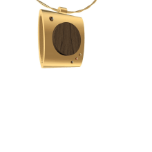 Pendant with wood and gems. Jewelr, and Design project by Santi Casanova González - 09.03.2018