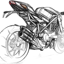 SKETCH MOTO BIKE. Drawing project by marc andreu castro - 09.03.2018