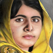 Dibujo Artístico: MALALA YOUSAFZAI . Design, Traditional illustration, Painting, Creativit, Pencil Drawing, Drawing, Portrait Drawing, Realistic Drawing, and Artistic Drawing project by TOM ROCHA™ - 09.07.2018