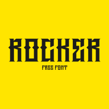 ROCKER FONT (FREE). Un proyecto de Diseño gráfico y Tipografía de Miguel Nieto - 09.09.2018