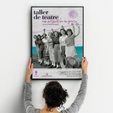 Cartel Taller de teatre. Un proyecto de Diseño gráfico de Pilar Rodríguez - 12.09.2018