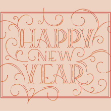 Lettering: Happy new year. Lettering project by Ariadna Aran - 09.14.2018