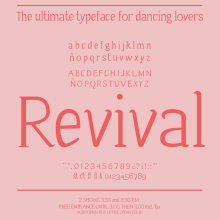 Revival font. Traditional illustration, Editorial Design, Graphic Design, T, pograph, and Poster Design project by Cecilia Díaz - 09.15.2018