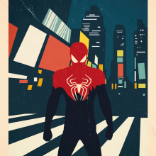 Spiderman poster. Un proyecto de Diseño gráfico de Carlos Guimerà Esteve - 18.09.2018