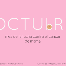 OCTUBRE mes de la lucha contra el cáncer de mama. Un proyecto de Tipografía e Ilustración vectorial de Mar Guido - 19.09.2018