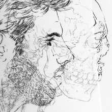 Autorretrato anatómico. Fine Arts, Portrait Drawing, and Artistic Drawing project by Víctor Martín Rodríguez - 09.23.2018