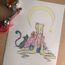 Sailor Moon. Projekt z dziedziny Design, Trad, c, jna ilustracja, Kreat, wność,  R i sunek użytkownika Moises Muley Alvarez - 24.09.2018