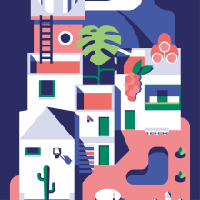 Las 8 Islas Canarias | Ilustración. Ilustração tradicional, Ilustração vetorial, Criatividade e Ilustração digital projeto de Pablo Caprino - 26.09.2018