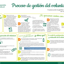 Infografía «Proceso de gestión del voluntariado». Design gráfico, Infografia, e Design de cartaz projeto de Nerea Aguilera García - 27.06.2018