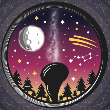Cuenca Starlight: Verano Astronómico. Ilustração tradicional, Design de cartaz e Ilustração digital projeto de crispy_world - 01.01.2018