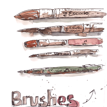 Brushes. Un proyecto de Dibujo de Joni River - 03.10.2018