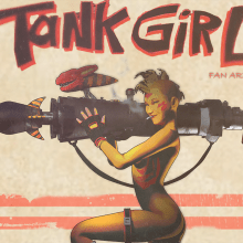 TANK GIRL Fan Art #1. Ilustração tradicional, 3D, Comic, e Concept Art projeto de Alvaro Alonso Sánchez - 03.10.2018