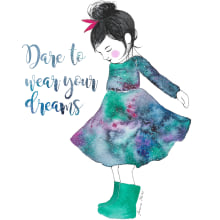 Mi Proyecto del curso: Dare to wear your Dreams. Traditional illustration project by Anna Miró Solaní - 10.03.2018