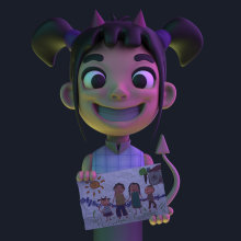 Demon Girl. Un proyecto de 3D, Diseño de personajes y Diseño de personajes 3D de Dídac Soto Valdés - 09.10.2018
