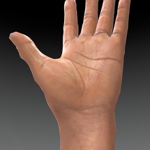 Textured hand. 3D project by Juanita rubio - 02.13.2017