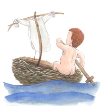 Ilustraciones para el libro "Peter Pan en los jardines de Kensington" de J.M.Barrie. Ilustração tradicional projeto de Amparo Saera - 10.10.2018