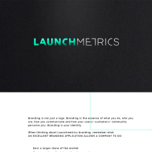 Launchmetrics Brand Identity. Projekt z dziedziny Br, ing i ident i fikacja wizualna użytkownika Belen Valle - 17.10.2018