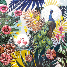 Selva Mural I. Un proyecto de Ilustración, Bellas Artes y Pintura de Lucila Dominguez - 18.10.2018