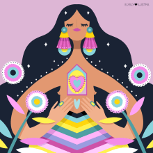 Mujeres Ilustradas. Un proyecto de Ilustración tradicional, Ilustración vectorial e Ilustración digital de Ely Ely Ilustra - 19.10.2018