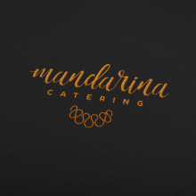 Mandarina Catering. Un progetto di Design, Graphic design e Design di loghi di Vale Petit - 23.10.2018