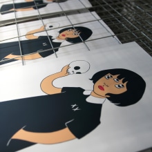 Estampación lámina para la ilustradora Gemma Quevedo. Estampagem projeto de Print Workers Barcelona - 24.10.2018