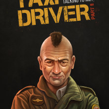 Poster «Taxi Driver 2». Un proyecto de Ilustración tradicional, Diseño gráfico e Ilustración de retrato de Rubén Megido - 24.10.2018