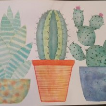 Cactus!!. Un proyecto de Pintura a la acuarela de Mariano Perez - 28.10.2018