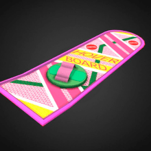 Back to the Future Hoverboard. 3D Modeling project by Rolando Rodríguez - 10.25.2018